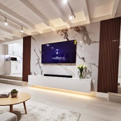 Custom media wall installation MIAMI FL