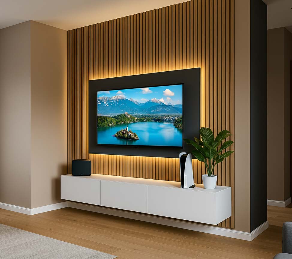 Custom media wall wellintong fl