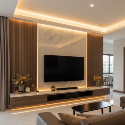 Custom media wall West Palm Peach FL