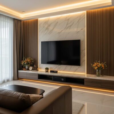 Custom media wall West Palm Beach Florida