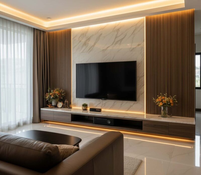 Custom media wall West Palm Beach Florida